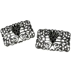 Brighton Silver Swirl Decorative Shoe Clips